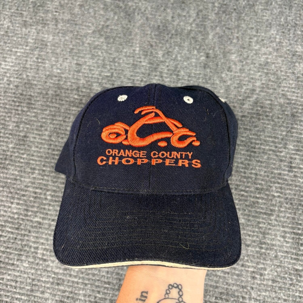 Orange County Choppers Baseball Cap Unisex OS Navy Blue Excellent Biker Hat